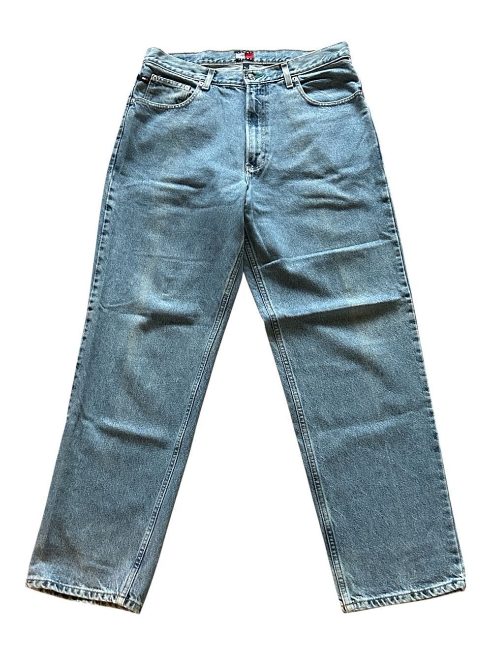 Tommy Hilfiger Men's Straight Jeans in Light Blue Wash